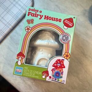 Ceramic magical “paint my own” fairy house kit! Comes with paint and brush!